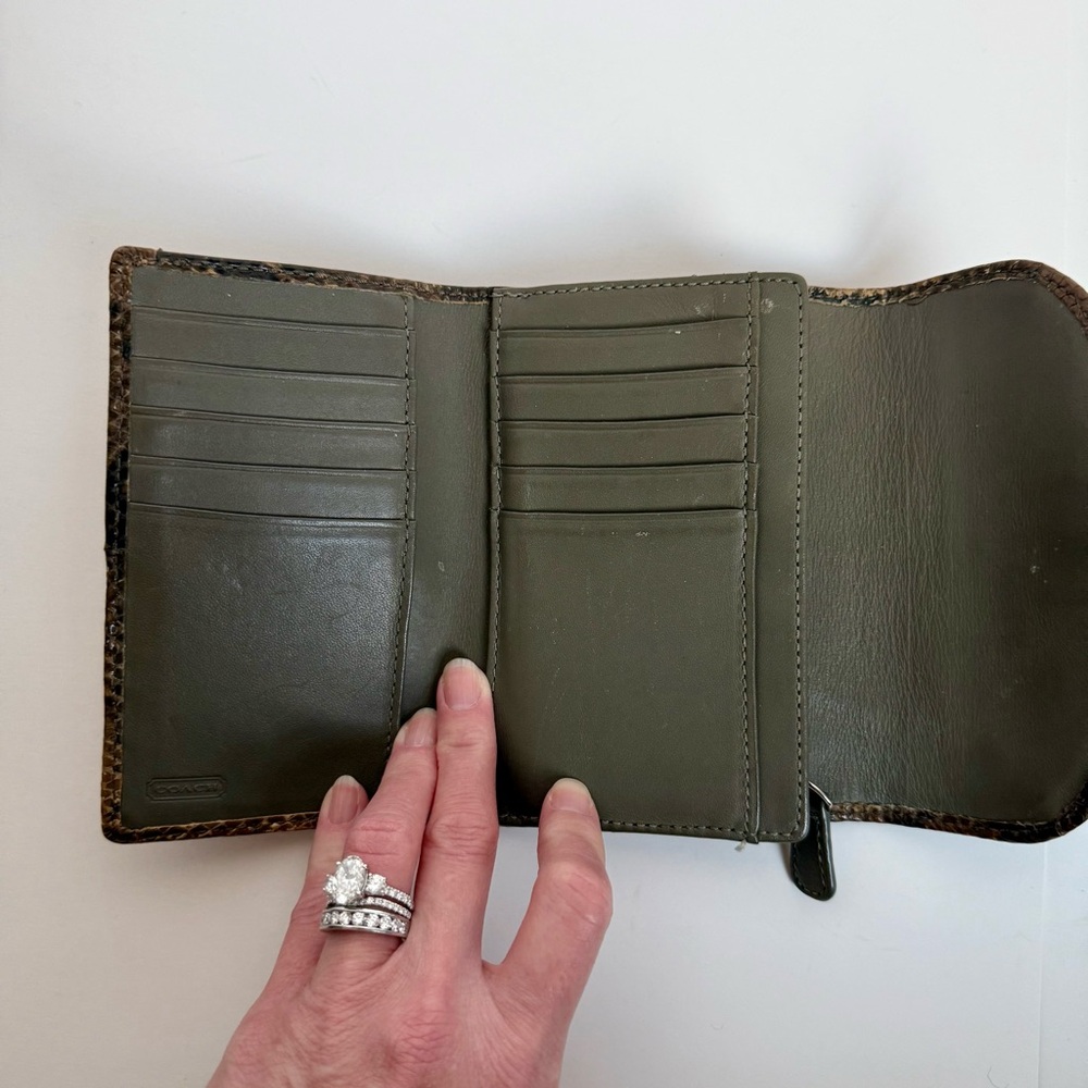 Coach Soho Python Embossed Snakeskin Leather Wallet - Picture 11 of 13